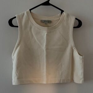 All Saints Off-White Cropped Tank
